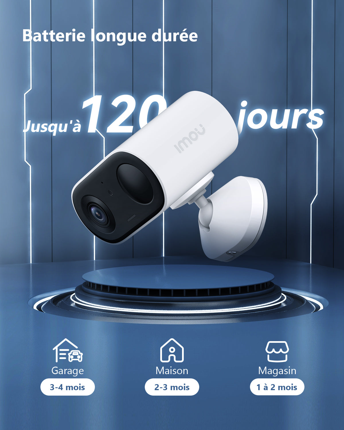 Imou – caméra de Surveillance extérieure Wifi 4mp, couleur, Vision
