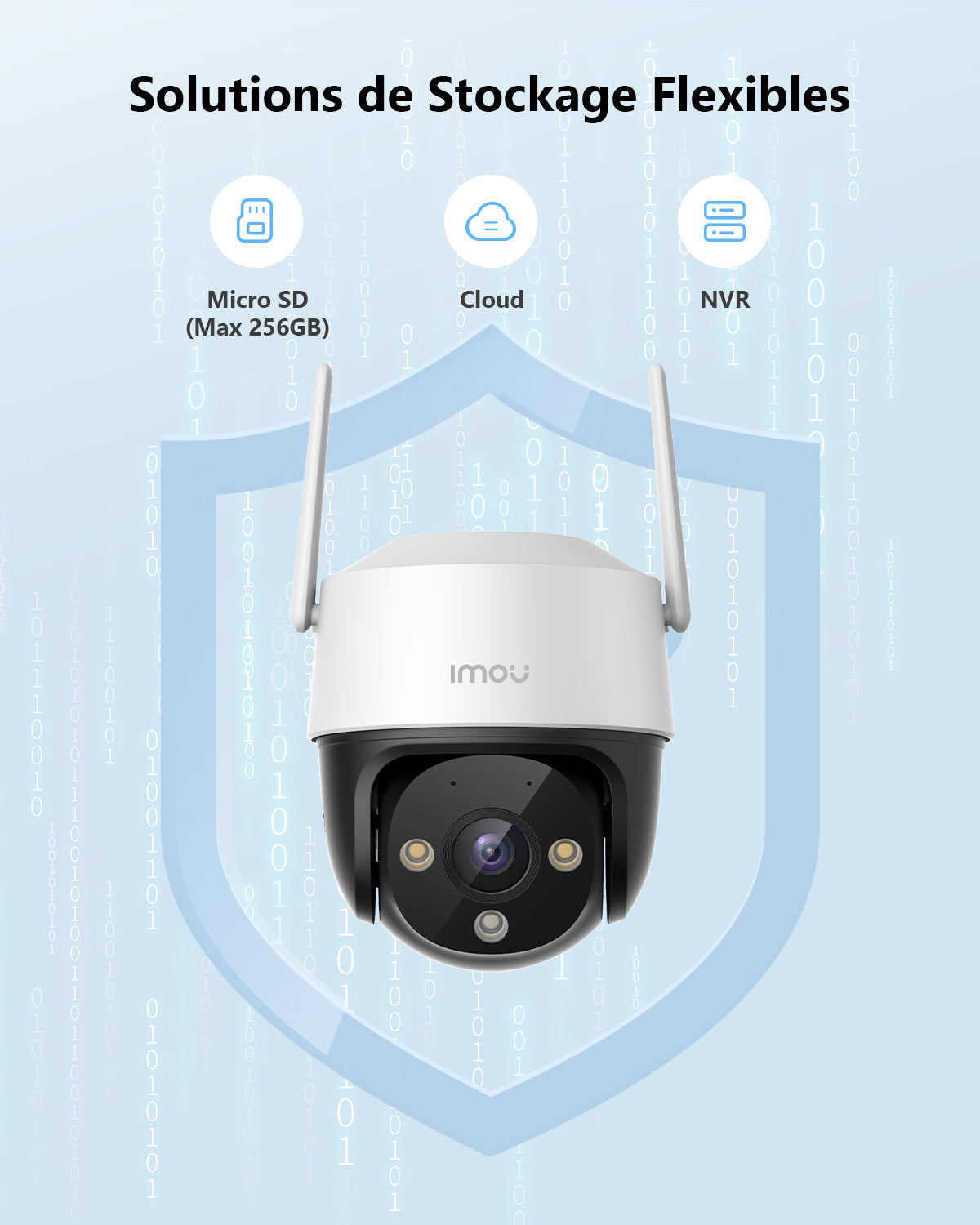 Imou 360°Caméra Surveillance WiFi Extérieure, Vision Nocturne, Détection de  Personne AI, Suivi Intelligent